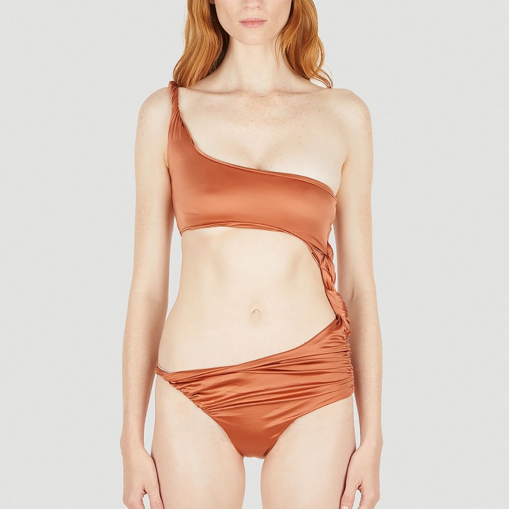 Isa Boulder Twisted Swimsuit Rust Small